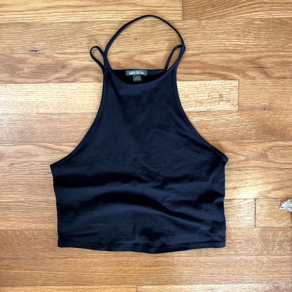 Wild fable black cropped tank top - Size S